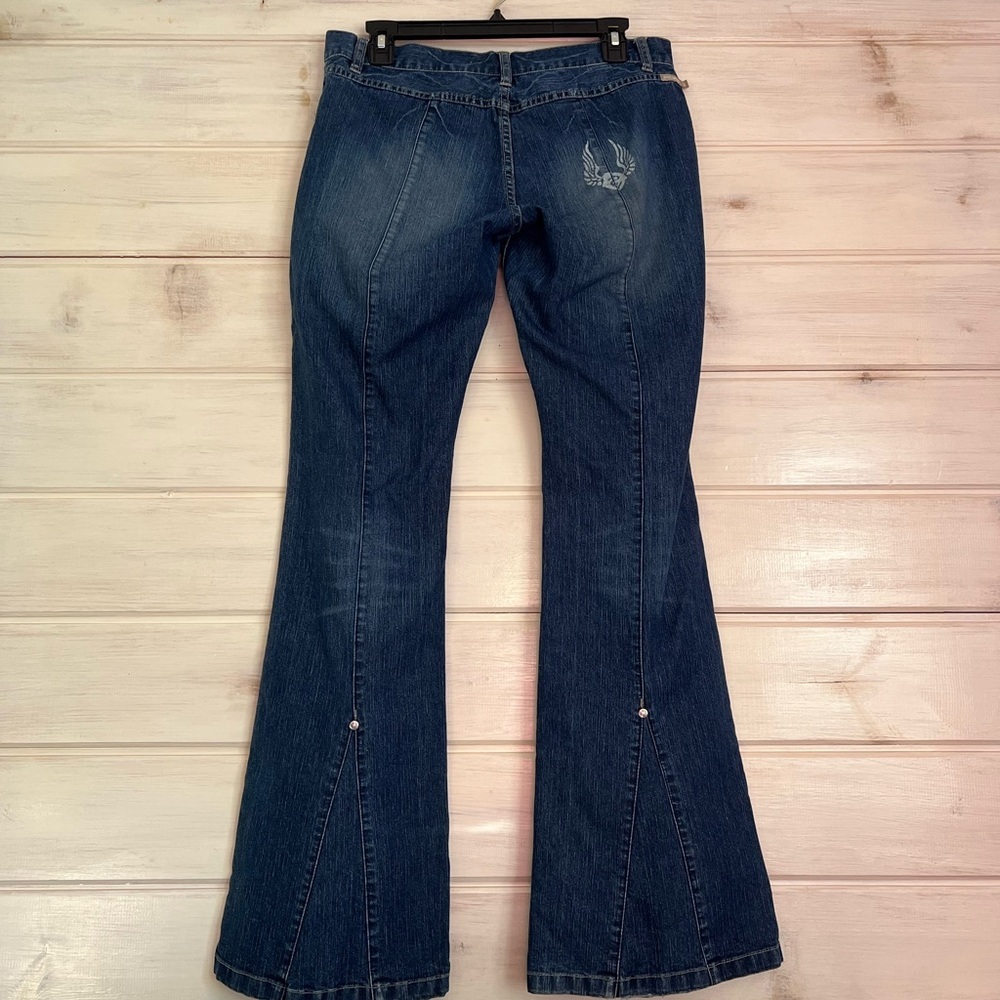 Vintage Rocawear Flare Bell
Bottom Stretch Blue Jeans
Womens Size 7 / 8 - Picture 13 of 13
